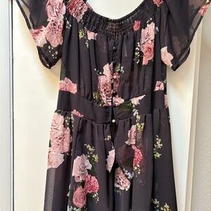 Floral Off-Shoulder Dress/Cover-Up